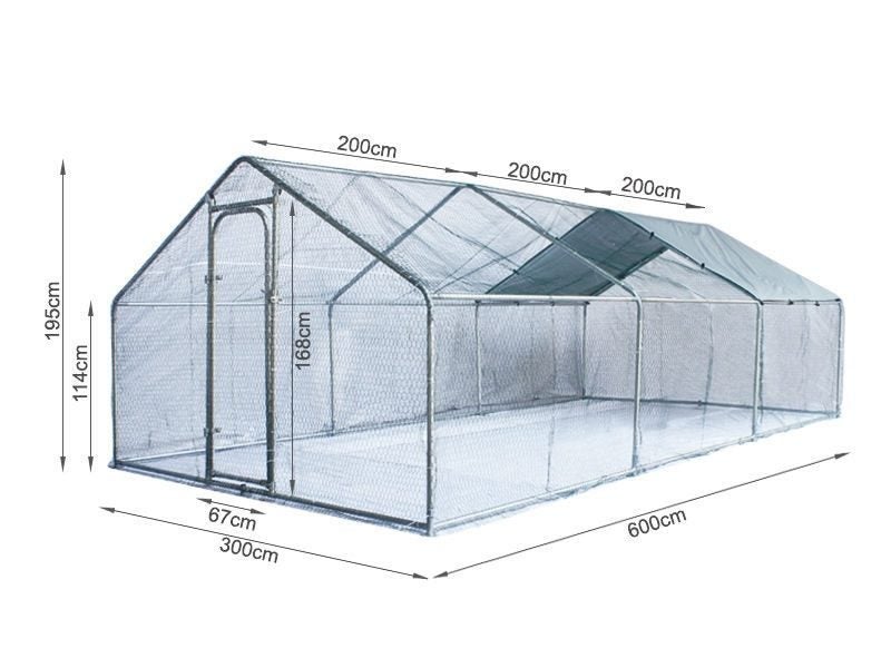 Large Metal Chicken Coop -6m x 3m Carousel 1