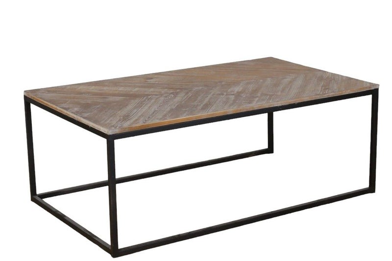 TNC Metal Frame Recycled Fir 1.2m Coffee Table Carousel 1