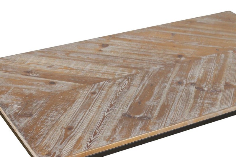 TNC Metal Frame Recycled Fir 1.2m Coffee Table Carousel 2