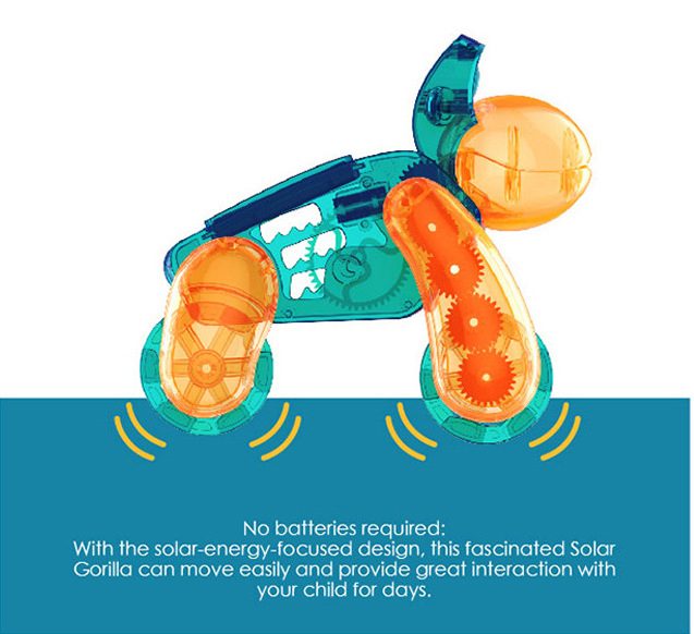 Solar Power Building Kit DIY Toys - Gorilla Carousel 5