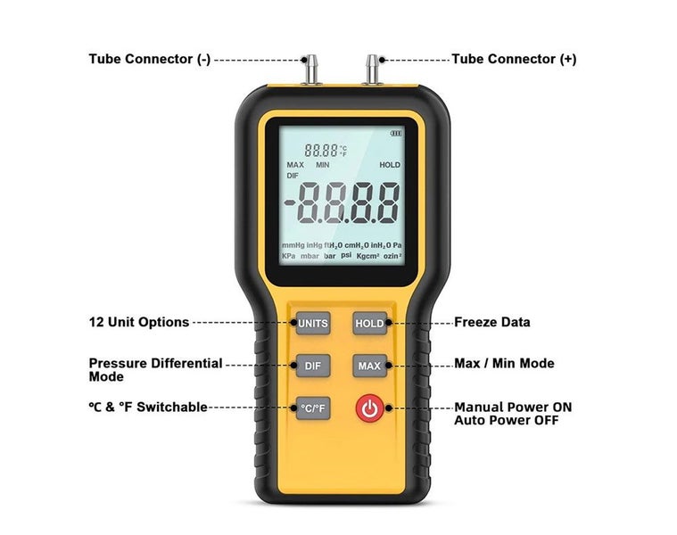 Digital Manometer Gas Carousel 7