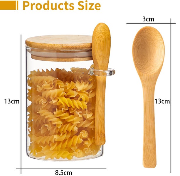 Set of 4 500ml Glass Storage Jars Kitchen Pantry - Brand New NZ Stock Carousel 9