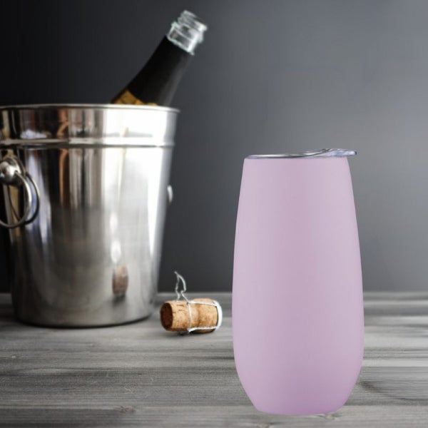 Double Wall Insulated Champagne Tumbler - 180ml - Pink Carousel 1