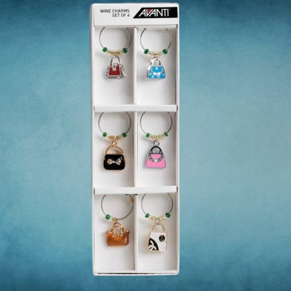 Wine Charms Set of 6 - Handbags Carousel 3