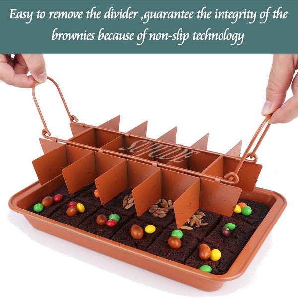 Brownie Pan with Dividers Baking Tray Carousel 2