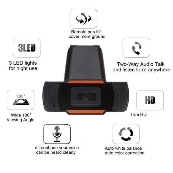 Video Broadcast Live Recording Digital USB 720p or 1080p HD Webcam for Home o... Carousel 11