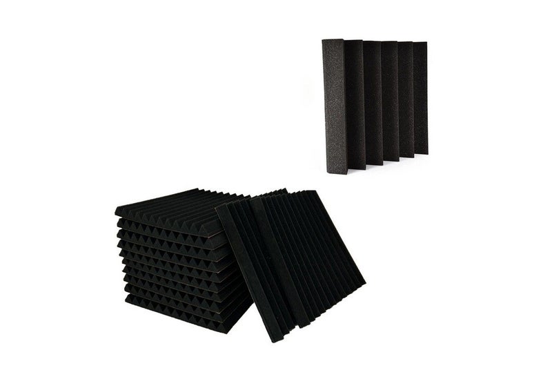 12 Pack Studio Acoustic Foam Sound Absorbtion Proofing Panel Wedge Soundproof-Bl Carousel 1