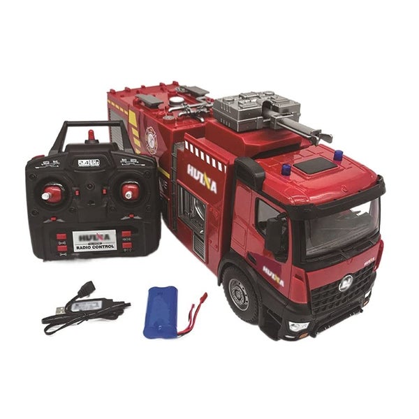 Remote Control Fire Truck Shoots Water RC Engineering Vehicle Carousel 1