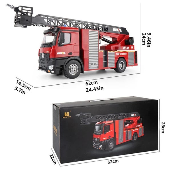 Remote Control Fire Truck Shoots Water RC Engineering Vehicle Carousel 7