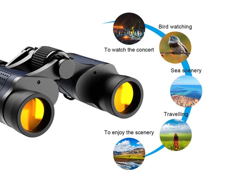 60X60 Day Night Vision Binoculars Telescope Outdoor Travel Carousel 2
