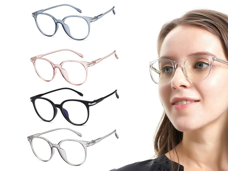 4 Pairs Blue Light Blocking Glasses Computer Gaming Anti Eyestrain Eye Glasses Carousel 1