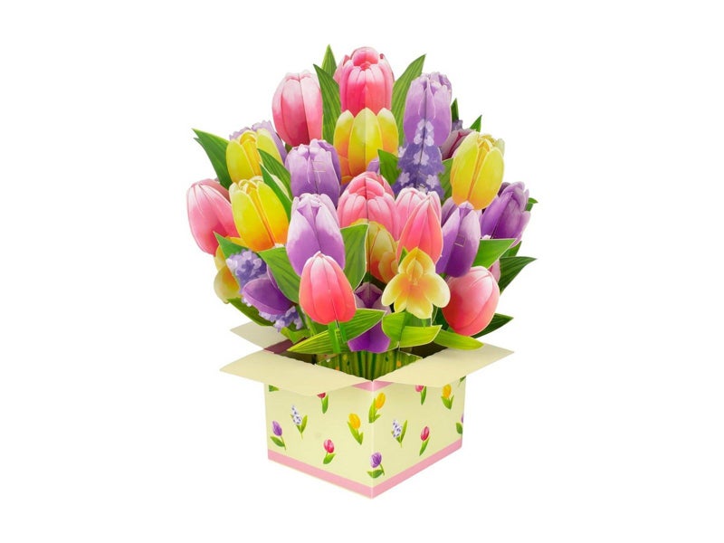 Pop-up Flower Bouquet Card Mother's Day 3D Blossom Paper Card Greeting Cards ST3 Carousel 2