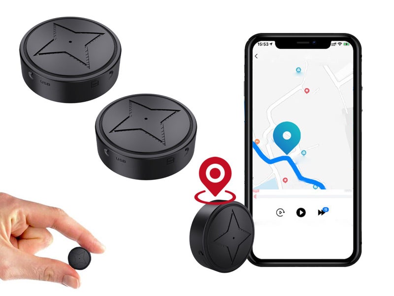 2Pcs GPS Tracker Strong Magnetic Car Vehicle Tracking Anti-lost Security Locator Carousel 1