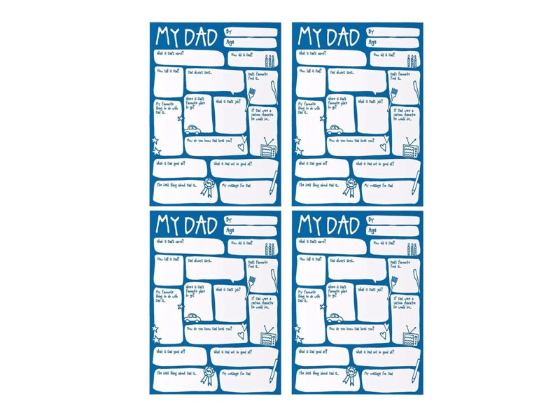 4Pcs DIY Family Questions and Answer Interview Card Greeting Card to Daddy Carousel 1