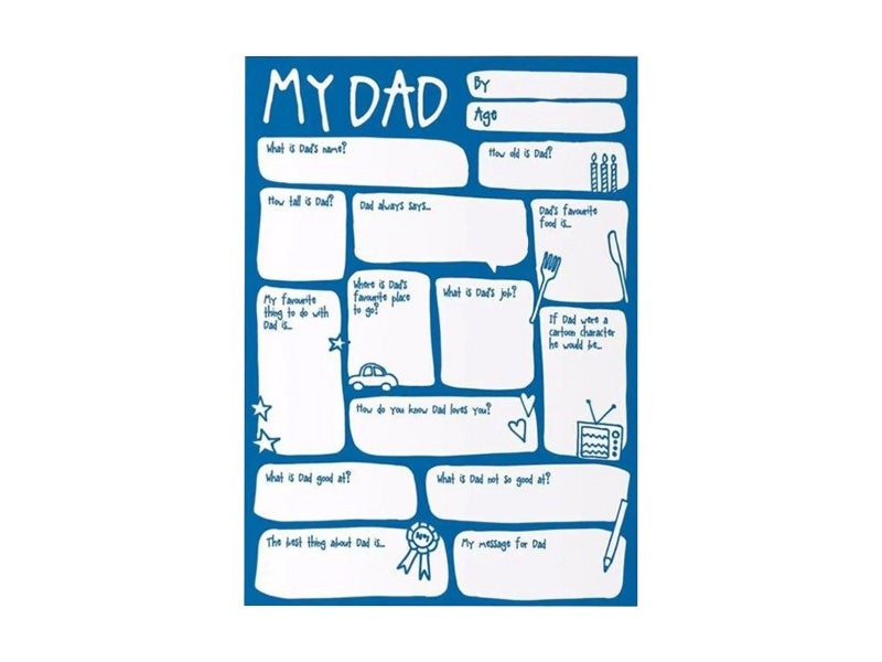 4Pcs DIY Family Questions and Answer Interview Card Greeting Card to Daddy Carousel 3