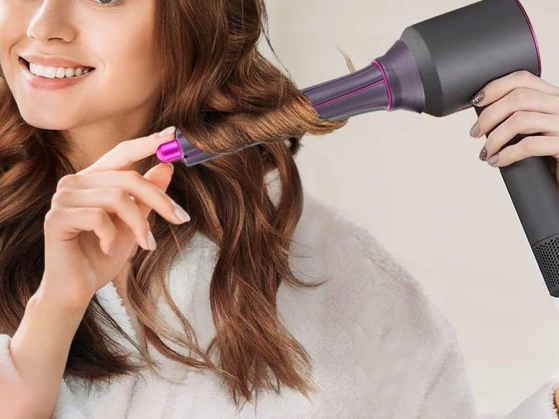 2Pcs 30mm Long Hair Curling Barrels for Dyson Airwrap Styler - Rose Red Carousel 2