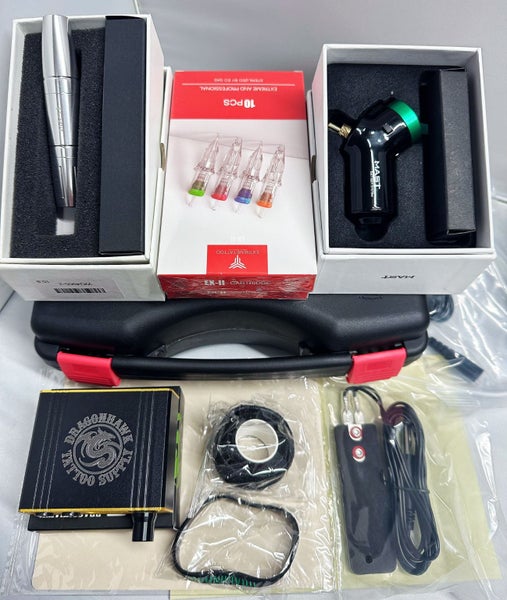 Mast Magi Balck Pen Rotary Permanent Makeup Machine kit Plus Battery Carousel 1