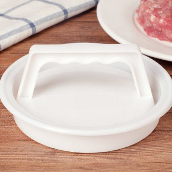1 Set Round Shape Hamburger Press Food-Grade Plastic Hamburger Meat Carousel 6