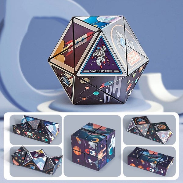 Shape Shifting Box Geometric Changeable Magnetic Magic Cube 3D Carousel 1