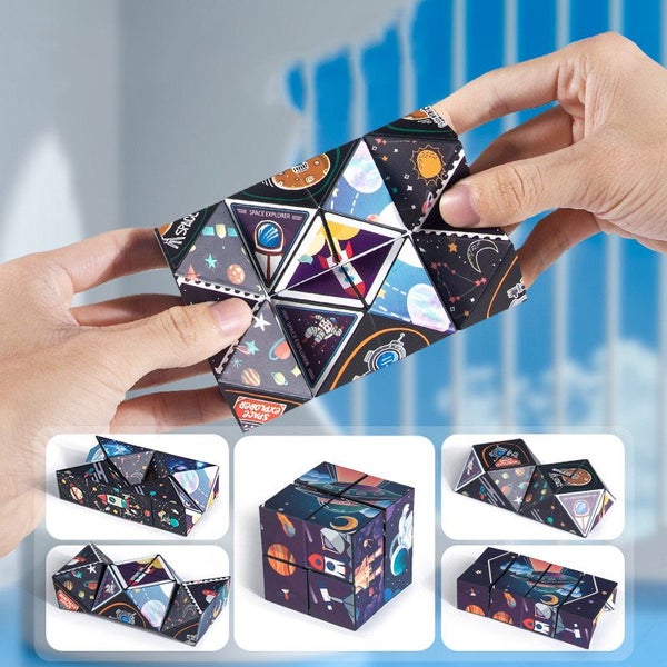 Shape Shifting Box Geometric Changeable Magnetic Magic Cube 3D Carousel 7