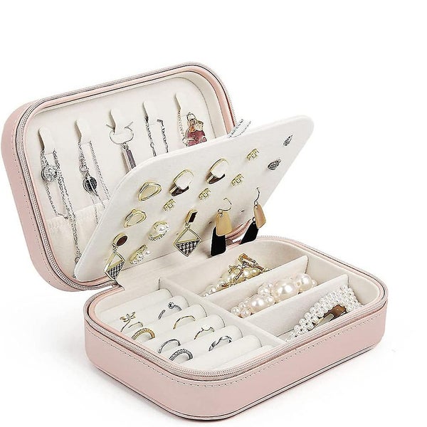 Women's Girls' Travel Jewelry Box Small Jewelry Storage Device Earring Necklace Carousel 1