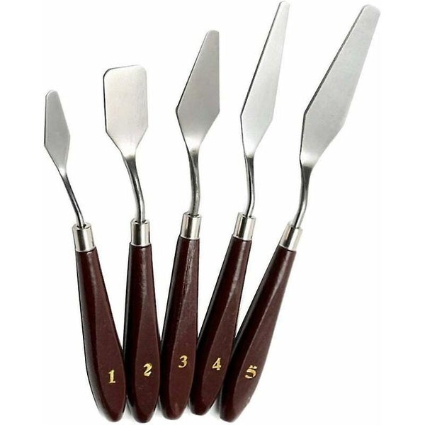 sl.gt 5 Pack Stainless Steel Spatulas For Oil Painting Palette Knife Painting S Carousel 1