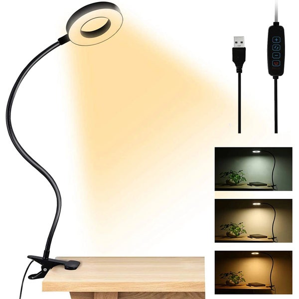 USB LED Flexible Lamp Dimming Reading Study Clip Eye Protection Table Lamp Carousel 1