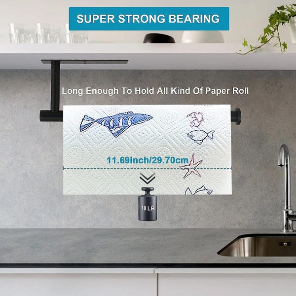 Under Cabinet Paper Towel Holders Vertical Or Horizontal Mount Self Adhesive Carousel 4