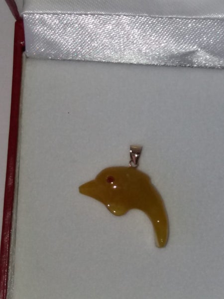 14k Real Gld Pendant +Jade+Ruby Carousel 3