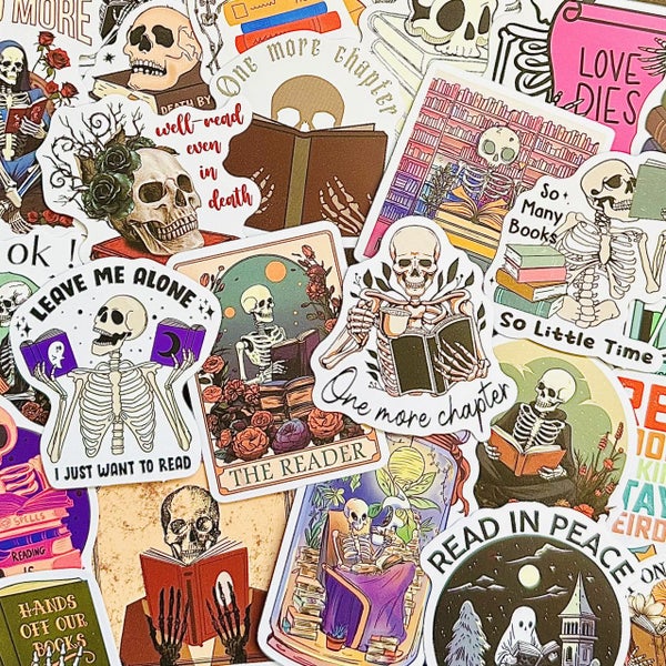 50pcs Reading Book Stickers (5) Gift for book lover Carousel 1