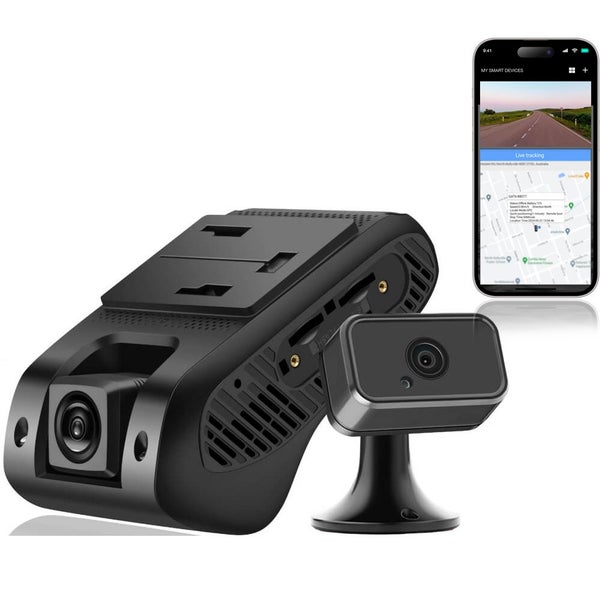 4G Dash Camera Dual 2 cams GPS Tracker Security Parking Front Rear Carousel 1
