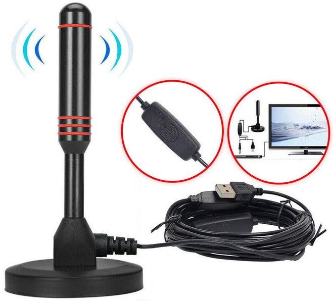 Portable TV Antenna Indoor Outdoor Digital HD Freeview Aerial Ariel 200 Mile Carousel 1