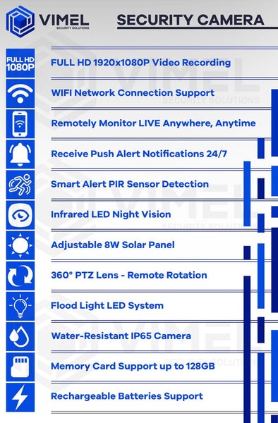 Wireless Security Camera PTZ Solar Powered WIFI CCTV Outdoor Carousel 2