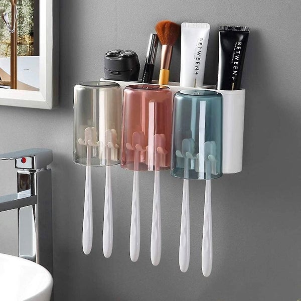 Wall Mounted Toothbrush Holder Multifunctional Toothbrush Holder With Lid 9 Too Carousel 1
