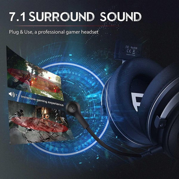 Usb Gaming Headset With Microphone For Ps4 pc ps5 laptop Carousel 2