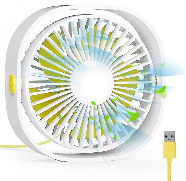 Usb Table Fan 12.3cm Mini Desk Fan 1.2 Meter Cable Portable And Powerful Wh Carousel 1