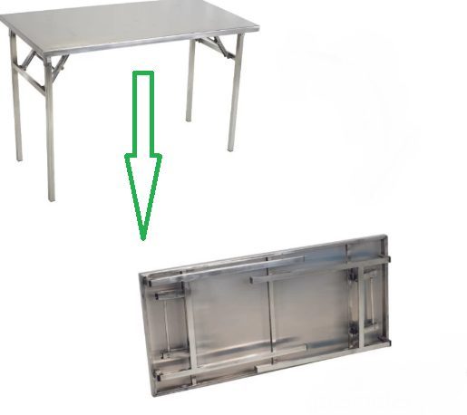 Foldable Stainless Steel Bench 1800 x 600 x 900 304 Food Grade Carousel 7