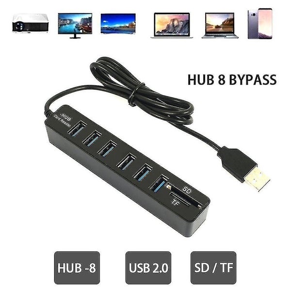 Universal Mini Usb Hub 2.0 High Speed Usb Splitter 3 6 Port Hub Adapter With Tf Carousel 2
