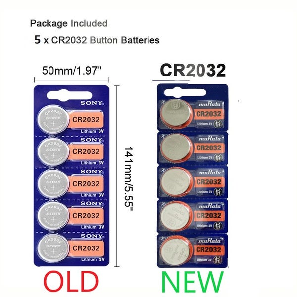 muRata ex SONY 5pcs 3V CR2032 Button Batteries CR 2032 Lithium Battery63002603421697111