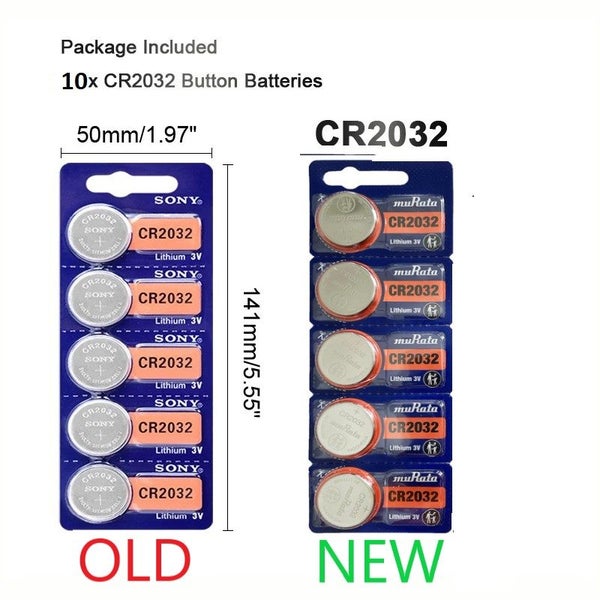 muRata ex SONY 10pcs 3V CR2032 Watch Button Batteries CR 2032 Lithium Battery62981389599745114