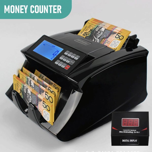 Auto Money Counting Machine Bill Counter Australia Notes with UV MG IR Detector Carousel 2