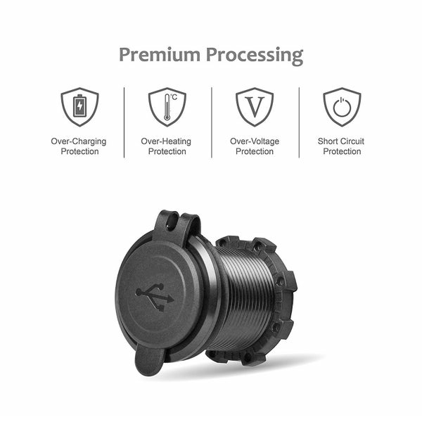 USB Car Charger Power Socket Outlet 12V 1A & 2.1A62863853811586111
