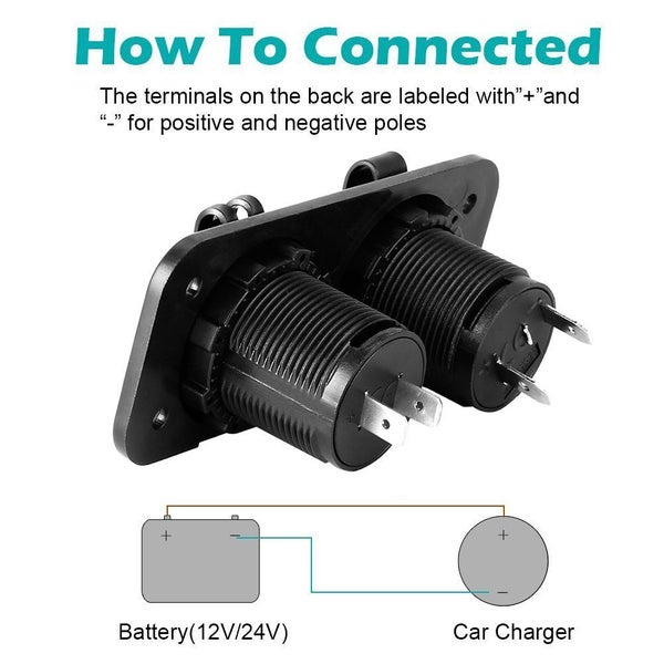 USB Socket Charger + 12V Power Outlet Cigarette Lighter Socket Carousel 2