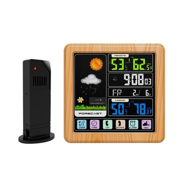Digital Wireless Multi-Functional Weather Clock Colour Screen Creative Home T... Carousel 1
