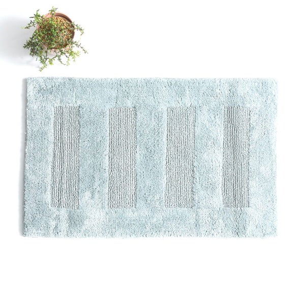 Cotton Reversible Bath Mat Retreat Silver Carousel 3