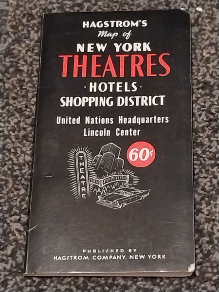 Old Hagstroms map of New York Theatres, hotels and shopping district Carousel 1