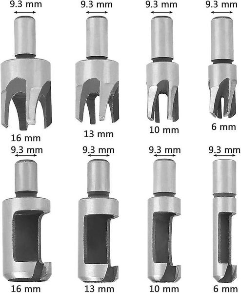 Wood Plug Drill 8pcs Wood Plug Cutter Claw Drill Bits 6mm 10mm 13mm 16mm Carbon Carousel 2