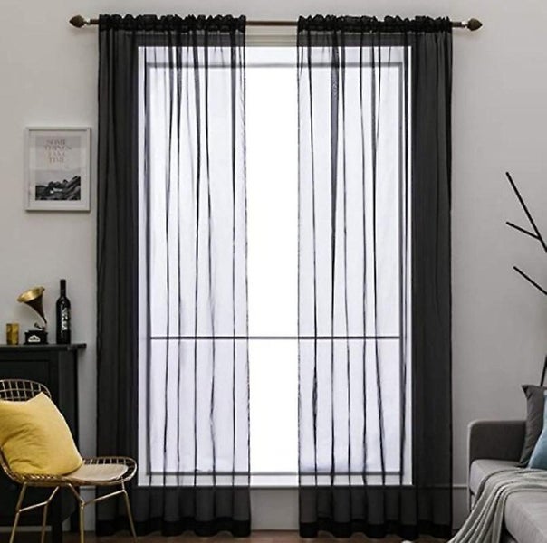 Curtains Set Of 2 Sheer Curtains Bedroom Ventilation Decoration Carousel 5