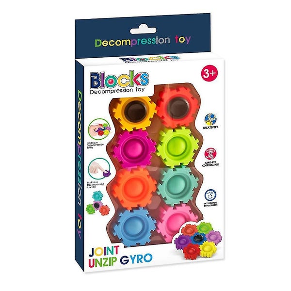 8pcs Variety Building Blocks Fingertip Gyro Infinite Splicing Building Blocks B Carousel 2