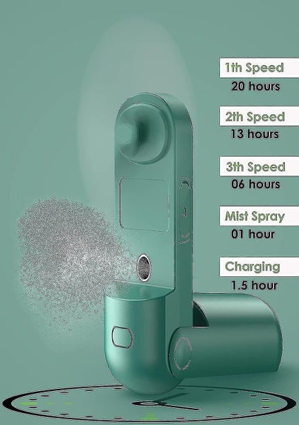 3 In 1 Portable Mini Handheld Fan Misting Fan Rechargeable Operated And Adjusta Carousel 5
